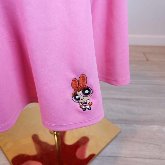 Cartoon Network Juniors Dress Powerpuff Girls Pink Mini A line Embroidery XL - Picture 4 of 11
